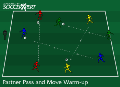 Partner Pass and Move Soccer Warm-up
