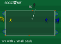 1v1 with 4 Small Goals  Funino