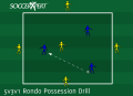 5v3v1 Rondo Possession Drill