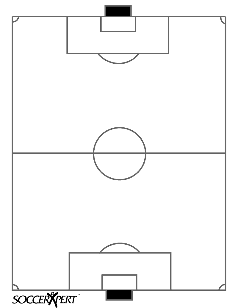 Full Page Printable Soccer Field Diagram